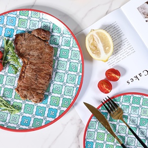 Assiette en mélamine de style nouveau petites assiettes à dîner pour une utilisation intérieure et extérieure, passe au lave-vaisselle, légère incassable, sans BPA - Product Image 3