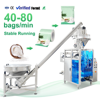 Machine d'emballage verticale automatique en acier inoxydable 304 pour farine de manioc et de blé, et poudre de noix de coco