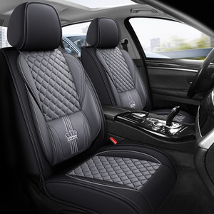 Custom Beige <span class=keywords><strong>pelle</strong></span> Napa <span class=keywords><strong>coprisedili</strong></span> universali Set cinque posti Set accessorio interno originale per la decorazione d'interni auto - Product Image 3