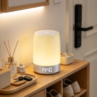 Mesin Suara Putih Isi Ulang untuk Tidur dengan 32 Suara Bawaan, Lampu Ambient RGB, Pemutar Musik, Mode Timer, untuk Kamar Tidur dan Hotel