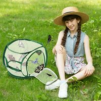 Habitat de reproduction d'insectes papillons de forme personnalisée Cage en filet escamotable pliable pour insectes.