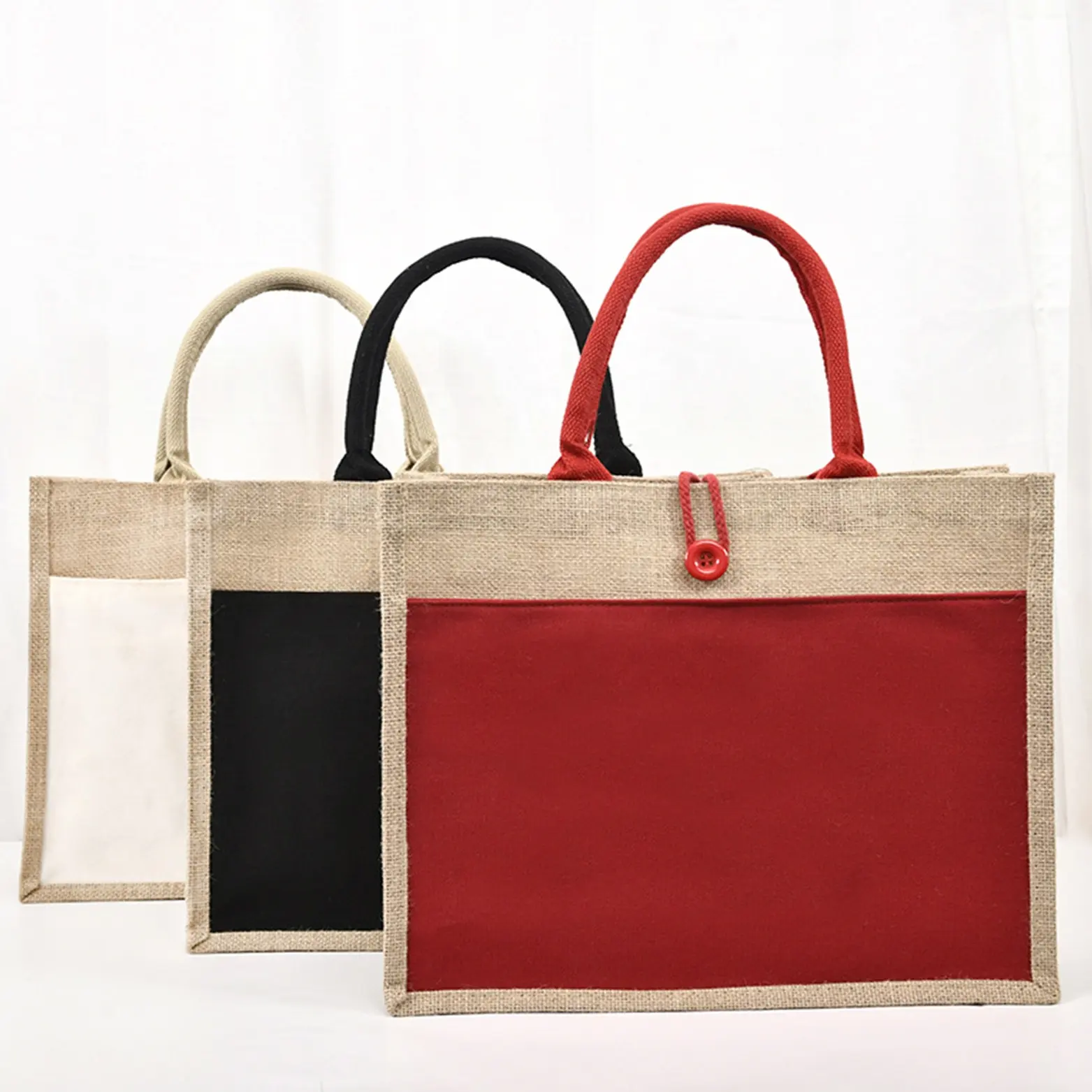 Borsa tote in juta moda 2023 di alta qualità con logo personalizzato borsa da spiaggia piccola riutilizzabile impermeabile a buon mercato all'ingrosso