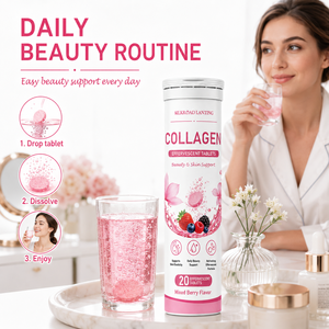 Comprimés effervescents de soins de la peau à marque privée OEM avec collagène et herbes 100 % naturelles pour éclaircir la peau 50g - Product Image 5