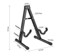 Wholesale Foldable A-frame Metal Guitar Strap for Electric and Bass Guitars; Parts and Accessories for Stringed Instruments
