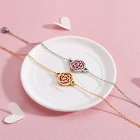 Nouvelle vente réglable or Rose en acier inoxydable bricolage arôme médaillon boucle parfum parfum diffuseur Bracelet