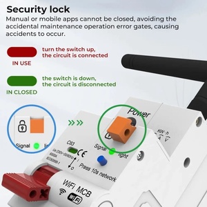 Glomarket Tuya App Contrôle à distance Wifi Disjoncteur intelligent Interrupteur intelligent Protection contre les surcharges et les courts-circuits Protection contre les courts-circuits électriques Système de maison intelligente - Product Image 3