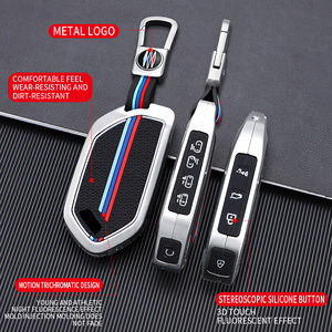 Étui de protection pour clé de voiture en alliage de zinc et gel de silice pour KIA NEW KN EV5 <span class=keywords><strong>Sportage</strong></span> R EV9 <span class=keywords><strong>GT</strong></span>-<span class=keywords><strong>Line</strong></span> Carnival, porte-clés, sac - Product Image 2