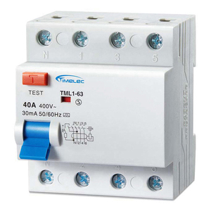 อิเล็กทรอนิกส์ชนิด3P + N TML1-63 63amp ตัดวงจร RCD 300mA 100mA 30mA RCCB แบบพกพา - Product Image 1