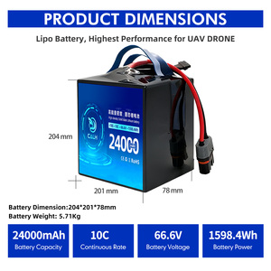 Индивидуальный твердотельный аккумулятор 18S для БПЛА, 24000 мАч, 66.6В, 10C, литий-ионный <span class=keywords><strong>LiPo</strong></span> аккумуляторный блок для сельскохозяйственного дрона - Product Image 3