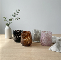 Bouteille diffuseur de parfum en verre soufflé à la main double couche de luxe, récipient décoratif artistique pour la maison, idéal pour la fabrication de bougies haut de gamme