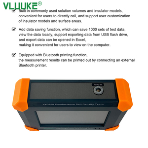 VLUUKE VK3200 220В Измеритель сопротивления соленой воды, настраиваемый тестер плотности соленой воды для электротехнических применений - Product Image 6