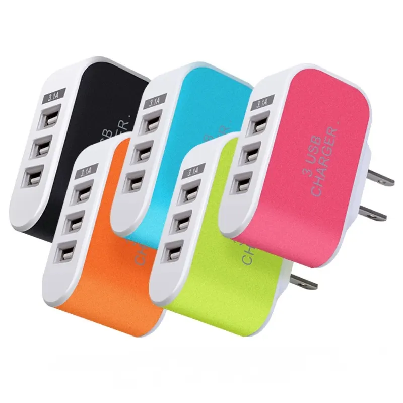 Cargador de pared portátil Universal, Popular, 3 en 1, Usb