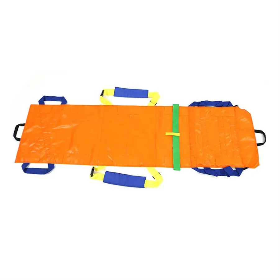 10 kolları ile yeni taşınabilir taşıma sedyesi ilk yardım için katlanabilir yumuşak tuval tahliye sac sedye