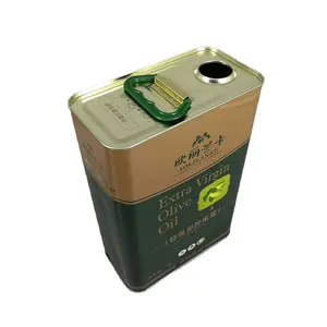 3L Food Grade Rectangular Extra Virgin Olive Oil Tin Can High Quality Cooking Oil Packaging Tin
