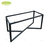 16 "H Pieds et bases de table en métal noir fabriqués à la main pour tables basses | Pieds de bureau en acier | Meubles réglables et résistants à la rouille