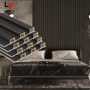 防水屋外装飾Wpc壁クラッディングパネル溝外装木材プラスチック複合材PVCスラットインテリアボード - Product Image 4