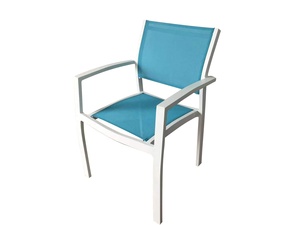 Silla de Comedor Moderna de Malla Metálica para Exteriores con Resistencia a los Rayos UV para Uso en Hoteles, Parques, Villas y Jardines - Product Image 6