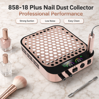 Colector de Polvo de Uñas 2 en 1 al por Mayor 858-18 Plus con Taladro de Uñas, Velocidad Ajustable, Avance/Retroceso, Recargable, Personalización OEM