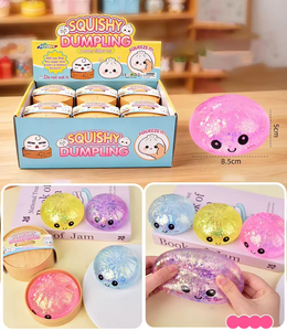 Juguetes Blandos de Malta TPR con Purpurina CS Dumpling Squishies, Bolas Antiestrés Coloridas, Juguetes para Apretar de Rebote Lento, Juguete para Aliviar el Estrés - Product Image 5