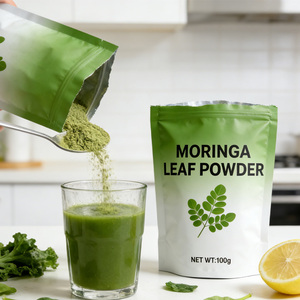 Натуральный порошок моринги Private Label, 100 г/упаковка, порошок из листьев моринги, богатый витаминами - Product Image 4