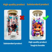 Impression UV personnalisée pour gobelets scolaires 16oz 20oz, enveloppes UV DTF pour gobelets globe de neige, verres DIY, cadeau fait main pour étudiants