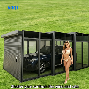Véranda mobile en alliage d'aluminium, pliable et rétractable, en verre, espace de vie extérieur mobile pour <span class=keywords><strong>villa</strong></span>, jardin, résidence - Product Image 2
