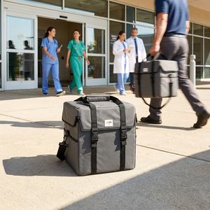 Contenitore per Catena <span class=keywords><strong>del</strong></span> Freddo NERA Serie H Gulf Hospital Reserve Shipper 2-8 ° Impugnatura Ergonomica e Tracolla per la Logistica delle Vaccini - Product Image 1