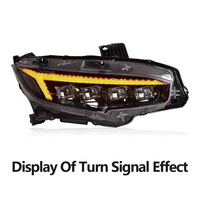 Phare de projecteur LED dynamique intelligent pour Honda Civic X B2B, kit de clignotants et de feux de jour à flux blanc froid intégré