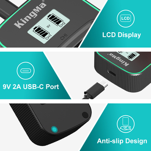 <span class=keywords><strong>Chargeur</strong></span> <span class=keywords><strong>de</strong></span> <span class=keywords><strong>batterie</strong></span> LCD à charge rapide USB-C KingMa EN-EL15 pour <span class=keywords><strong>appareil</strong></span> <span class=keywords><strong>photo</strong></span> <span class=keywords><strong>Nikon</strong></span> D850 - Product Image 2