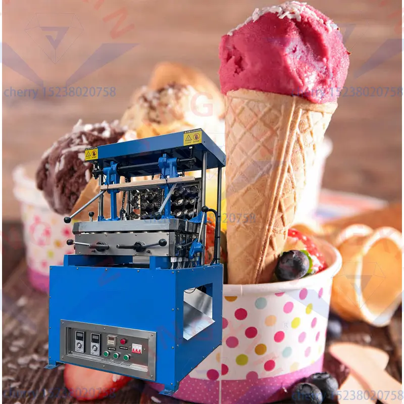 工業用ドーナツウェーハーピザティーコーヒーメーカーワッフルビスケットアイスクリーム食用カップアイスクリームコーンマシンを作る