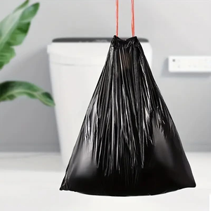 Custom Drawstring <b>Plastic</b> Garbage Bags Wholesale Household <b>Kitchen</b> Rubbish Handheld <b>Plastic</b> Trash Bags - Product Image 5