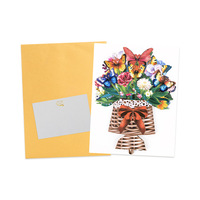 Carte pop-up, grande carte de vœux 3D, bouquet de fleurs en papier, cadeau pour la fête des mères, anniversaire, Saint-Valentin, anniversaire de mariage