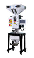 Système de dosage gravimétrique automatique Gainwal en acier inoxydable 200 kg, mélangeur vertical de granulés plastiques, doseur de couleur par lots