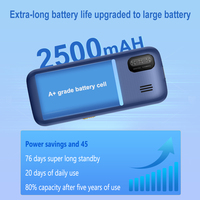 OEM 2,4 pulgadas Dual SIM Card Bar Característica Teléfono Pantalla OLED MTK Sistema operativo Batería grande Linterna brillante Moneda automática