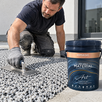 Revêtement extérieur antidérapant perméable en résine, pavé en galets d'époxy transparent, revêtement de sol en pierre naturelle pour patio, allées de jardin