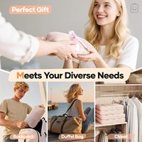 Ensemble de cubes de compression pliables pour les voyages, légers, durables, économiseurs d'espace, organiseurs de valises, sacs de rangement