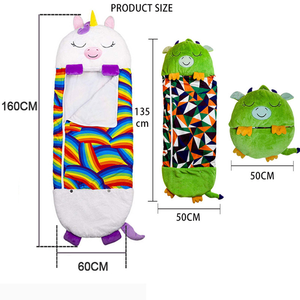 Sac de Couchage Unisexe en Coton avec Logo Brodé Personnalisé et Animal de Bande Dessinée, Remplissage PP Cadeau pour Enfants, Nouveau Design, Oreiller Inclus - Product Image 3
