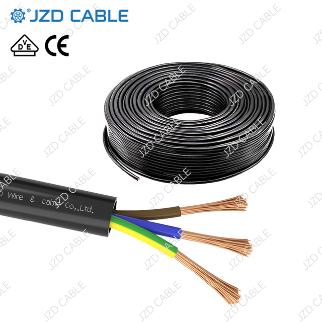 JZD Factory Wholesale Welding Cable 1.5~70mm² Multi-core Flexible Red Black Heavy Duty Rubber Electrical Outdoor Welding Cable