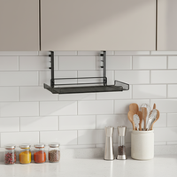 Support de rangement pliable en métal blanc sans perçage pour câbles sous la table, type crochet, étagère de rangement pour prises en fil de fer, cuisine
