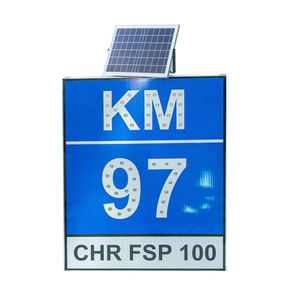 لافتة مرور بتصميم مربع شديد السطوع من الألومنيوم ومزودة بإضاءة LED تعمل بالطاقة الشمسية للسرعة المحدودة على الطريق - Product Image 2