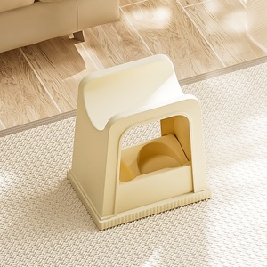 Taburete organizador multifunción debajo del escritorio Diseño duradero y moderno para uso en el baño-Materiales de PP y reposapiés de plástico - Product Image 4