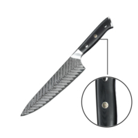 Couteaux de chef tranchants en acier Royal Japan Damascus AUS10 de 20 cm