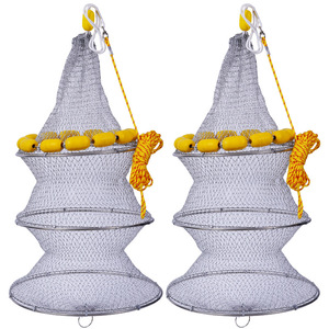 Cage de pêche 45 cm en polyéthylène haute résistance, filets et nasses fixes pour la pêche en mer - Product Image 1