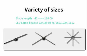 Giá Rẻ Giá Holographic LED fan 3D Fan Hologram chiếu 42cm 2 lưỡi treo tường Wifi LED sáng đèn 224 ba chiều thiết bị - Product Image 6