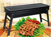 Chine Coréen Fonte Pliant Portable Camping En Plein Air Fumeur Brûleur Four Pliable Charbon De Bois Barbecue Barbecue Grill Fabricant