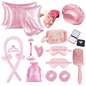 HLC Regalos para Futura Novia o de Soltera a Esposa: Set de Gorro para Rizar el Cabello sin Calor con Aspecto de Seda, Máscara para Ojos y Gorro para Rizar el Cabello - Product Image 1