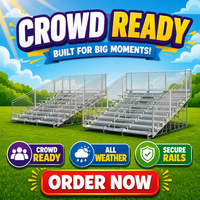 Gradins de Spectation Extérieurs pour Stades, Concerts et Sports, Tribunes en Aluminium pour Terrains de Padel