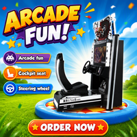Machine de jeu d'arcade de course Lechuang à monnayeur, construction en métal, plastique et acrylique, interface en anglais, garantie 1 an, à partir de 6 ans