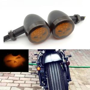 Luces para Motocicleta, Luces Intermitentes Retro de Metal, Intermitentes con Diseño de Calavera - Product Image 2