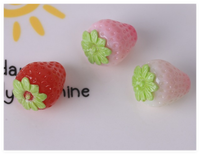 Lot de 20 mini-breloques 3D en résine, mignonnes, motif fruits fraises, pour bijoux, coques d'iPhone, cuisine, aliments, jouets en pâte à modeler pour enfants